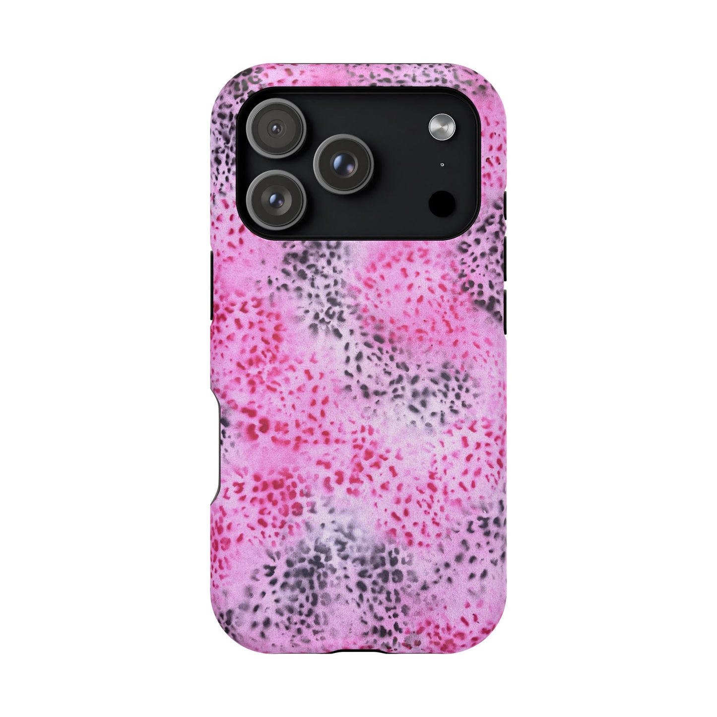 MagSafe "pink cheetah" airbrush iPhone case