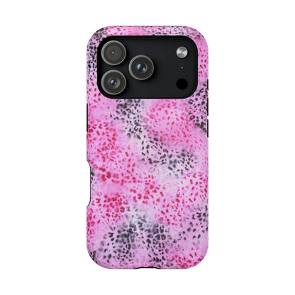 MagSafe "pink cheetah" airbrush iPhone case