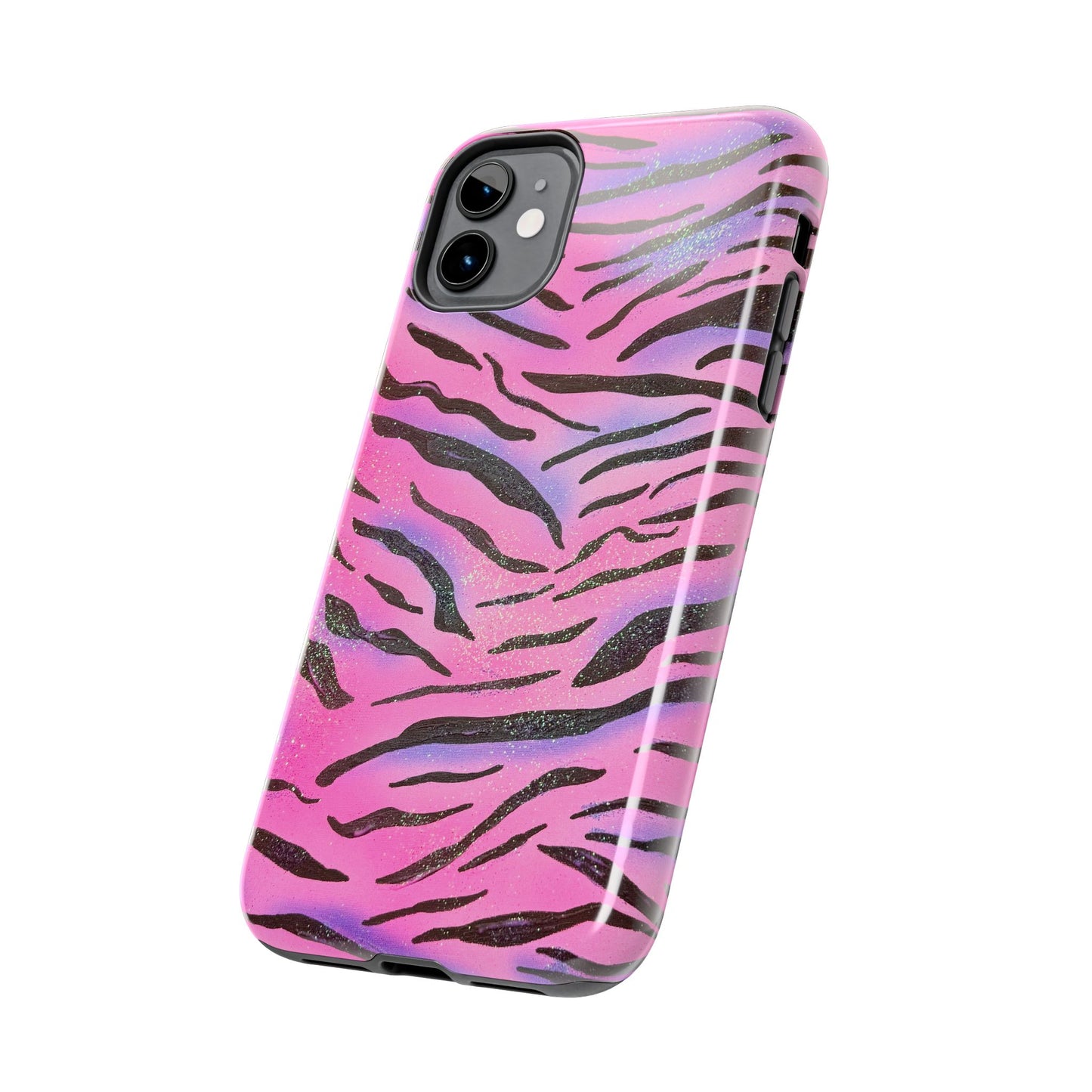 "glitter zebra" airbrush iPhone case