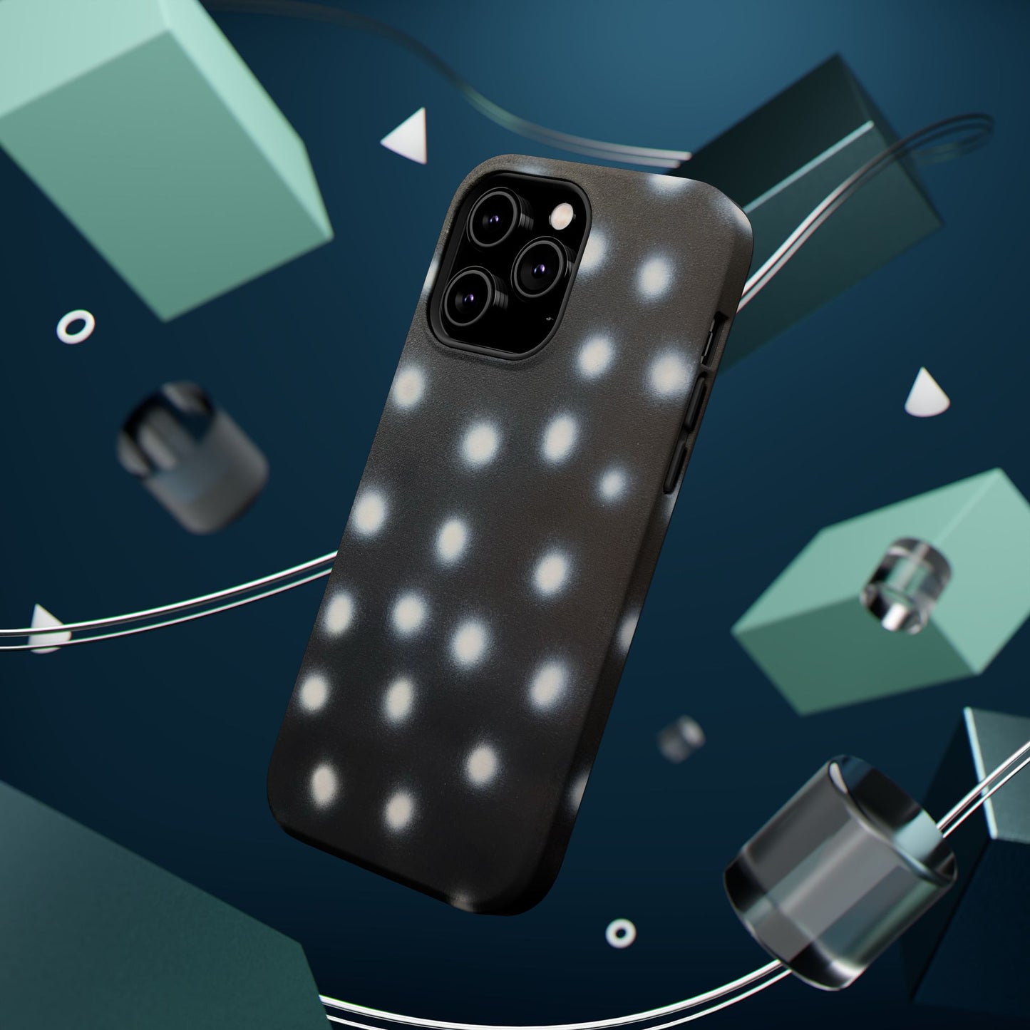 MagSafe "coconut noir polka dot" airbrush iPhone case