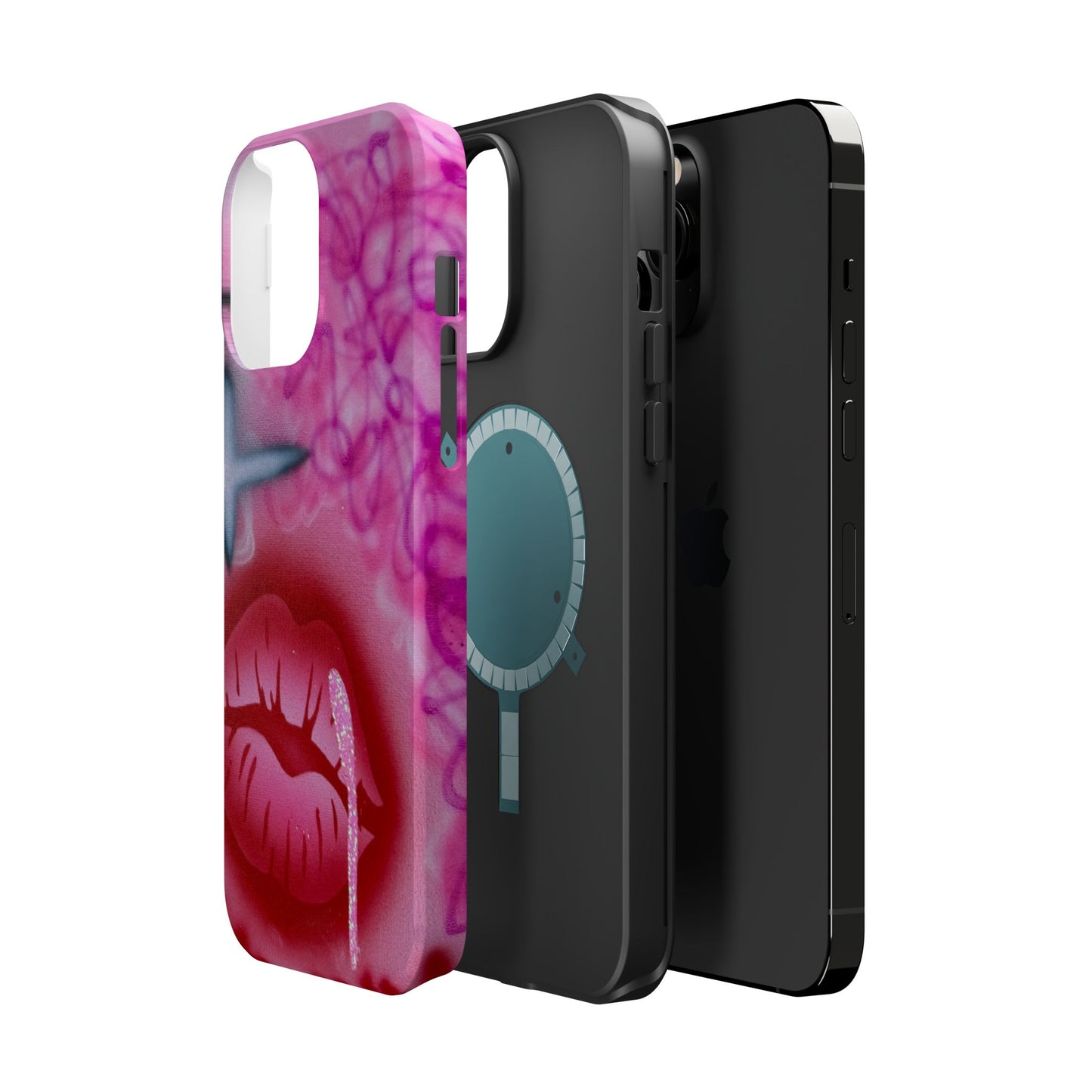 MagSafe limited edition "glitter aura" airbrush iPhone case