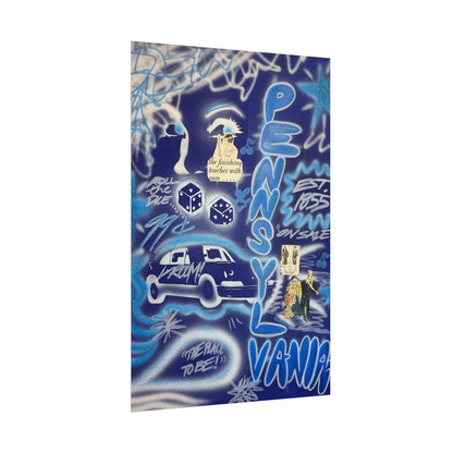 "state college, pa" airbrush rolled print