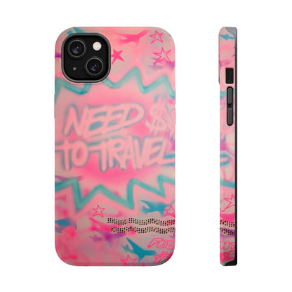 MagSafe "need $$ to travel" airbrush iPhone case