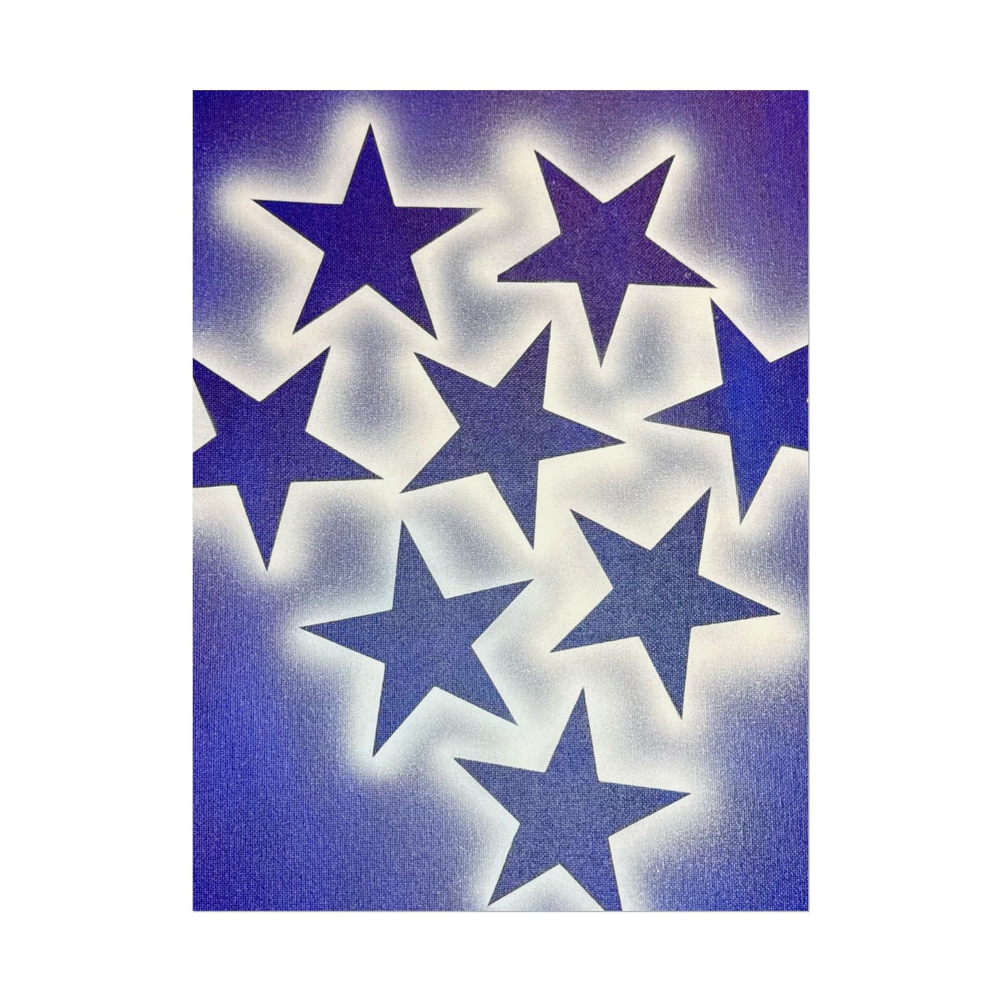 "frosted galaxy" airbrush rolled print