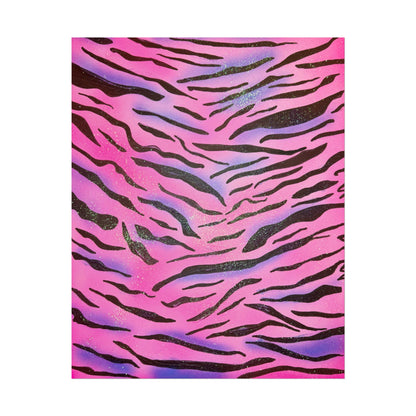 "glitter zebra" airbrush rolled print