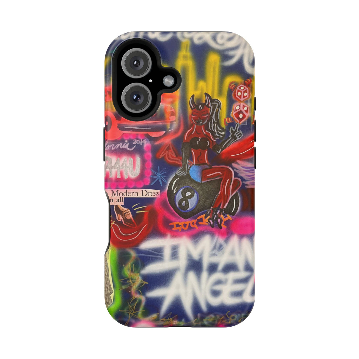 MagSafe "im an angel" airbrush iPhone case