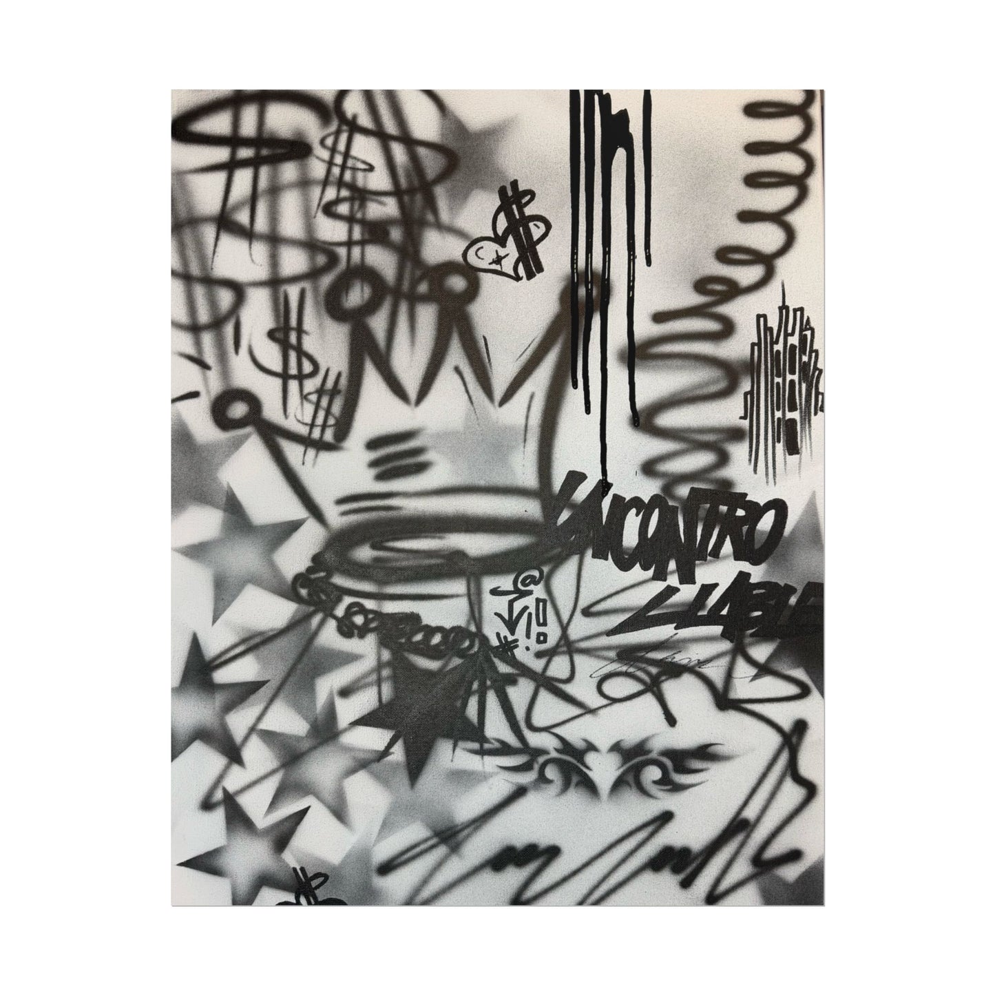 early access airbrush rolled print