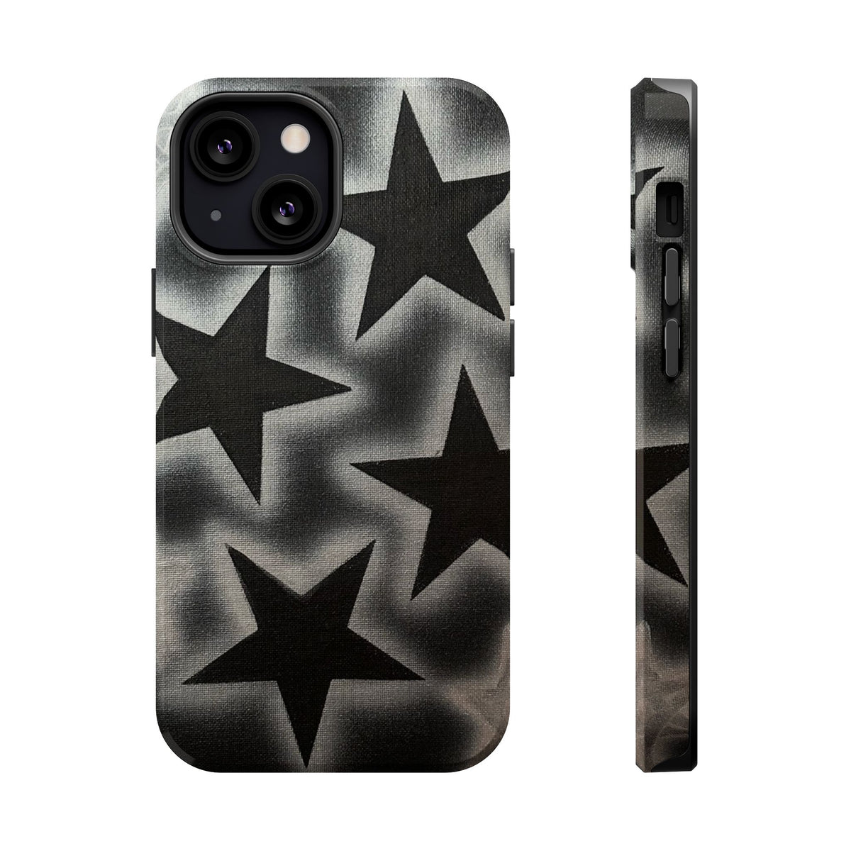 MagSafe "chrome stars" airbrush iPhone case