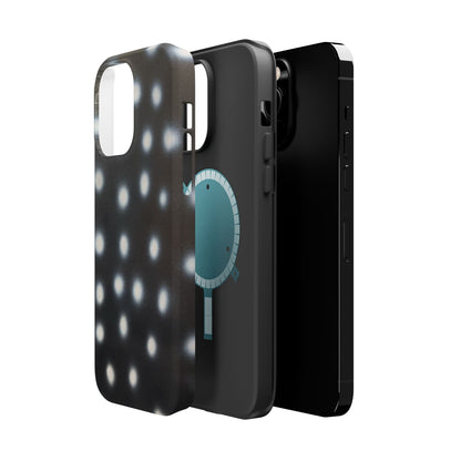 MagSafe "coconut noir polka dot" airbrush iPhone case