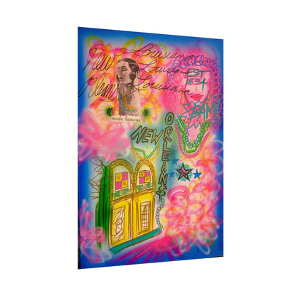 "new orleans, la" airbrush rolled print