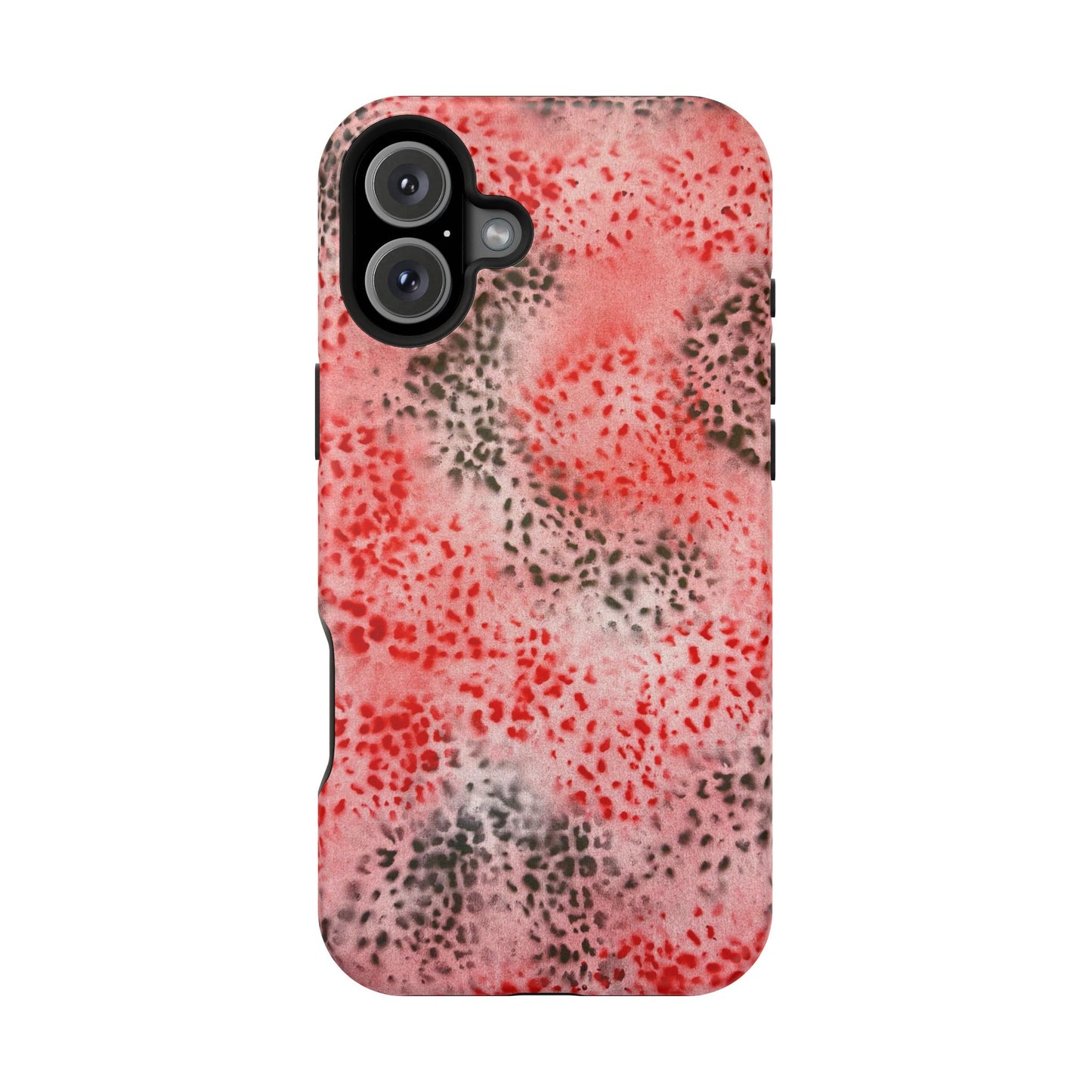 MagSafe "red cheetah" airbrush iPhone case