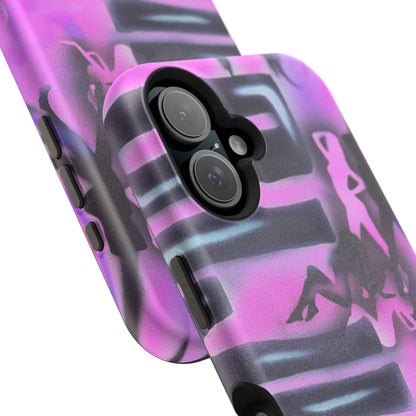 MagSafe "neon nights" airbrush iPhone case