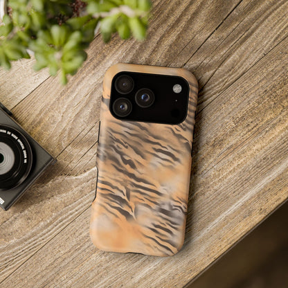 MagSafe "neutral tiger" airbrush iPhone case