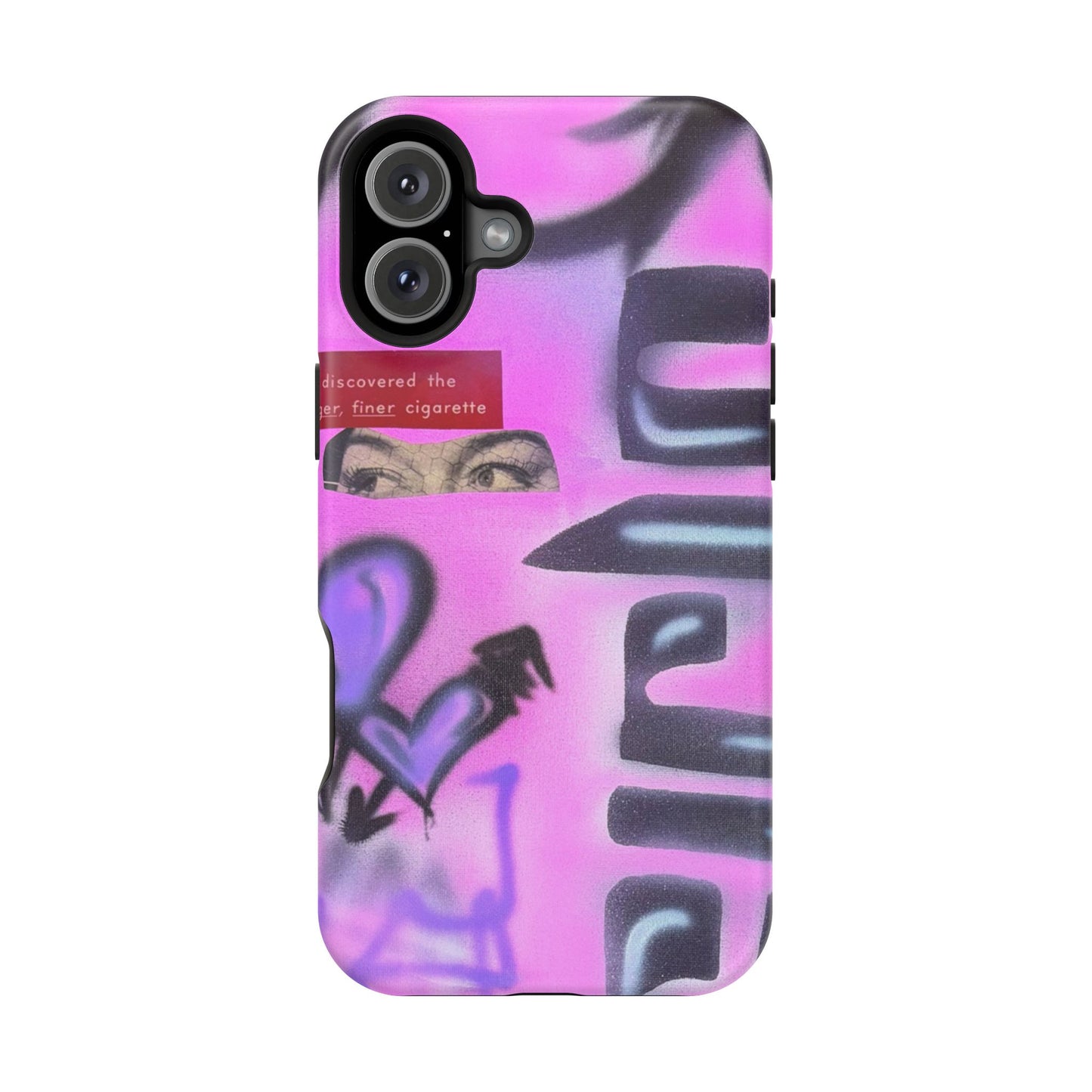 MagSafe "purple princess" airbrush iPhone case