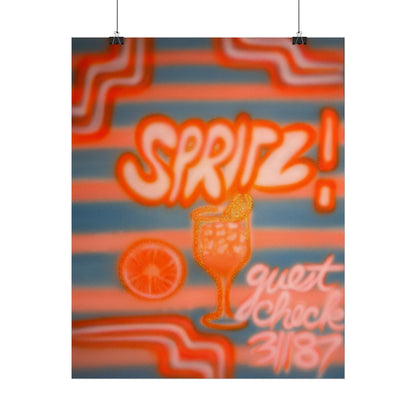 "aperol spritz" airbrush rolled print