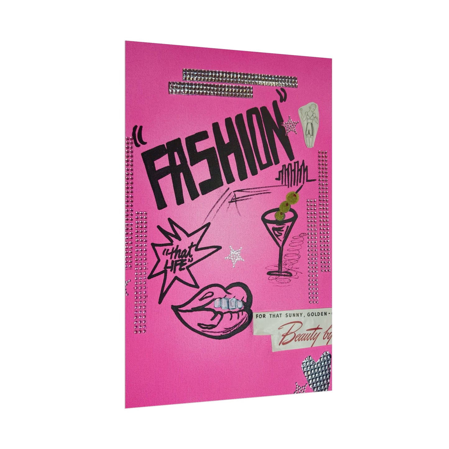 "high fashion" airbrush rolled print