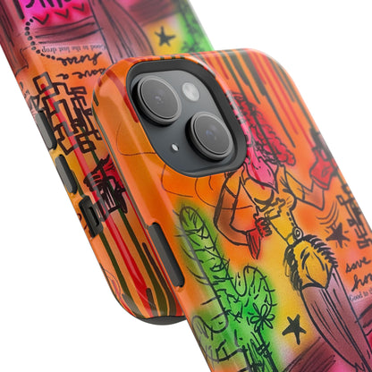 MagSafe "wild, wild west" airbrush iPhone case