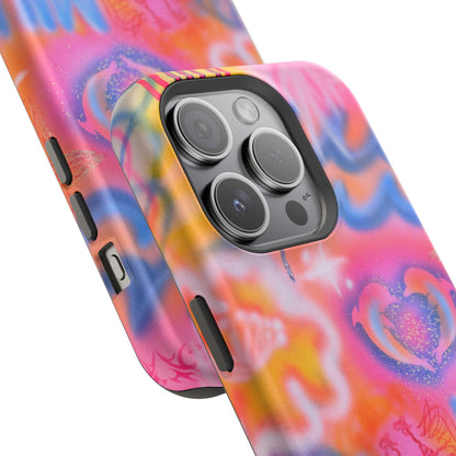 "mornings in malibu" MagSafe airbrush iPhone case