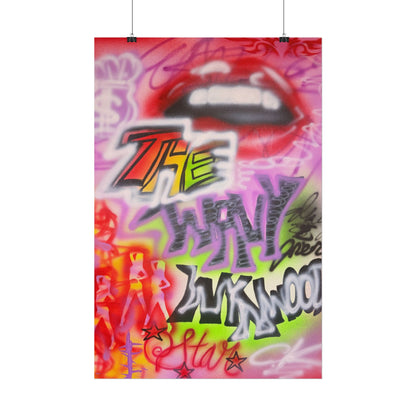 "wynwood gold" airbrush rolled print