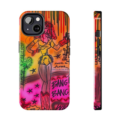 "wild, wild west" airbrush iPhone case