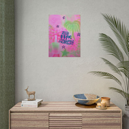 "need $$ for matcha" airbrush rolled print