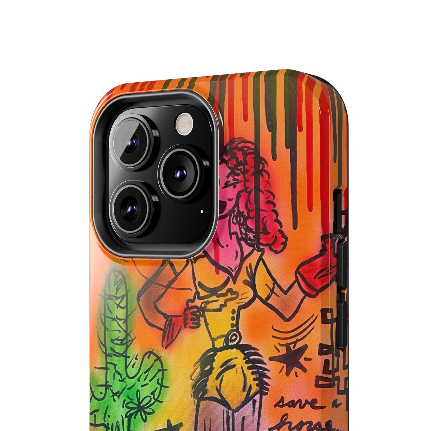 "wild, wild west" airbrush iPhone case