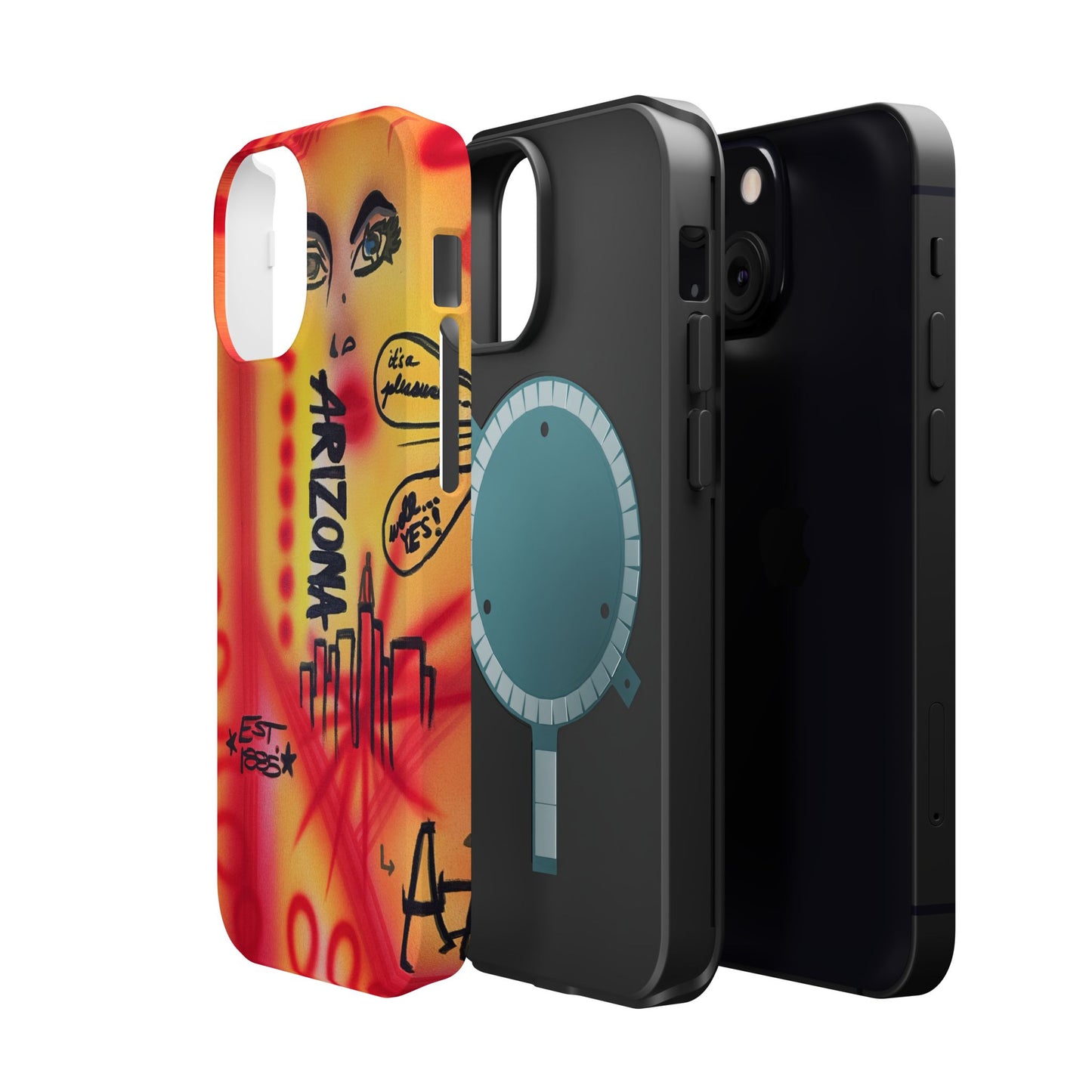 MagSafe "tempe, az" airbrush iPhone case
