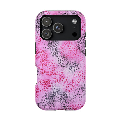 MagSafe "pink cheetah" airbrush iPhone case