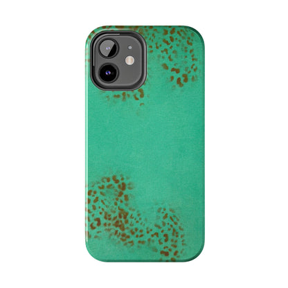 "teal cheetah" airbrush iPhone case