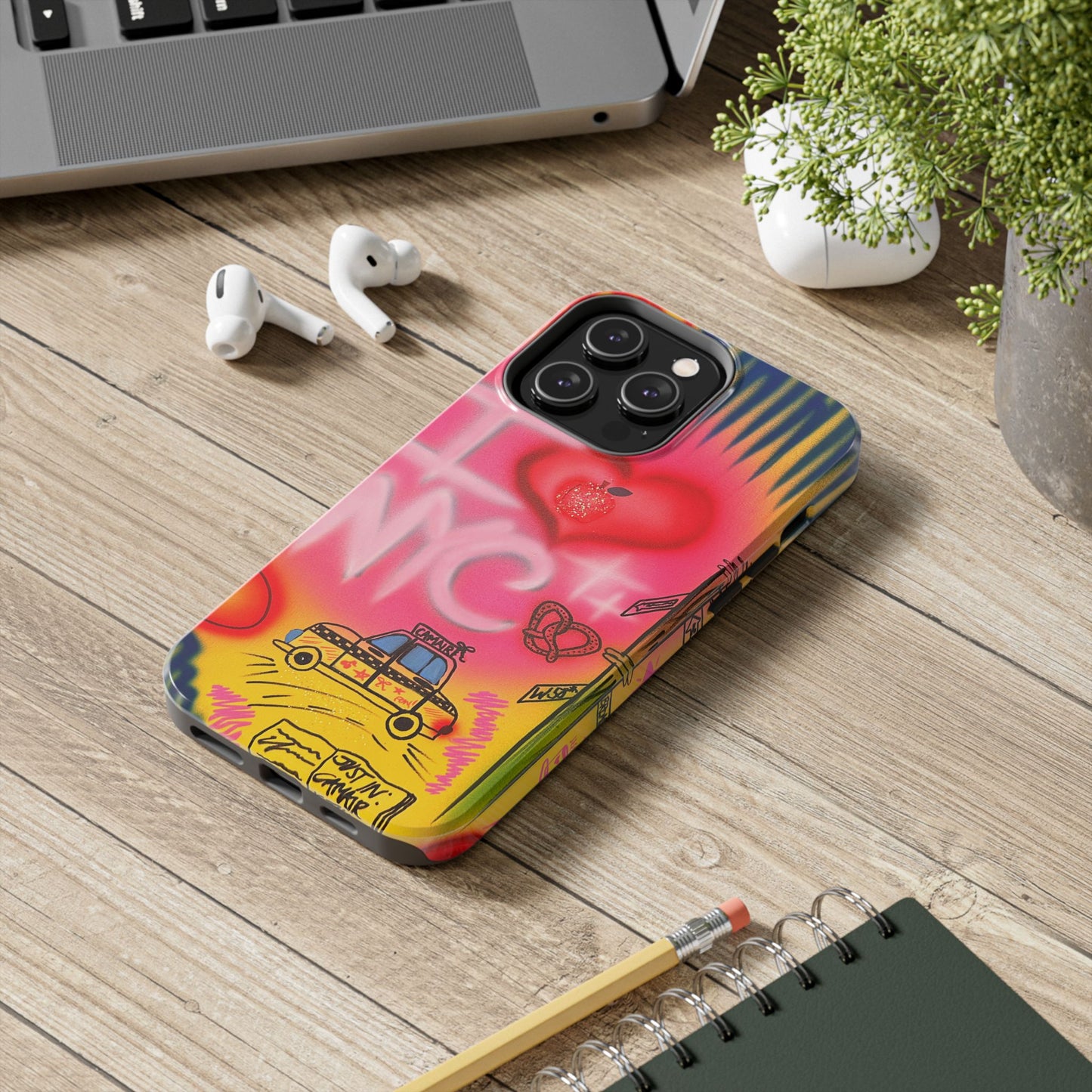 "in the city" airbrush iPhone case