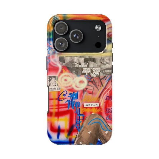 "get busy!" airbrush iPhone case