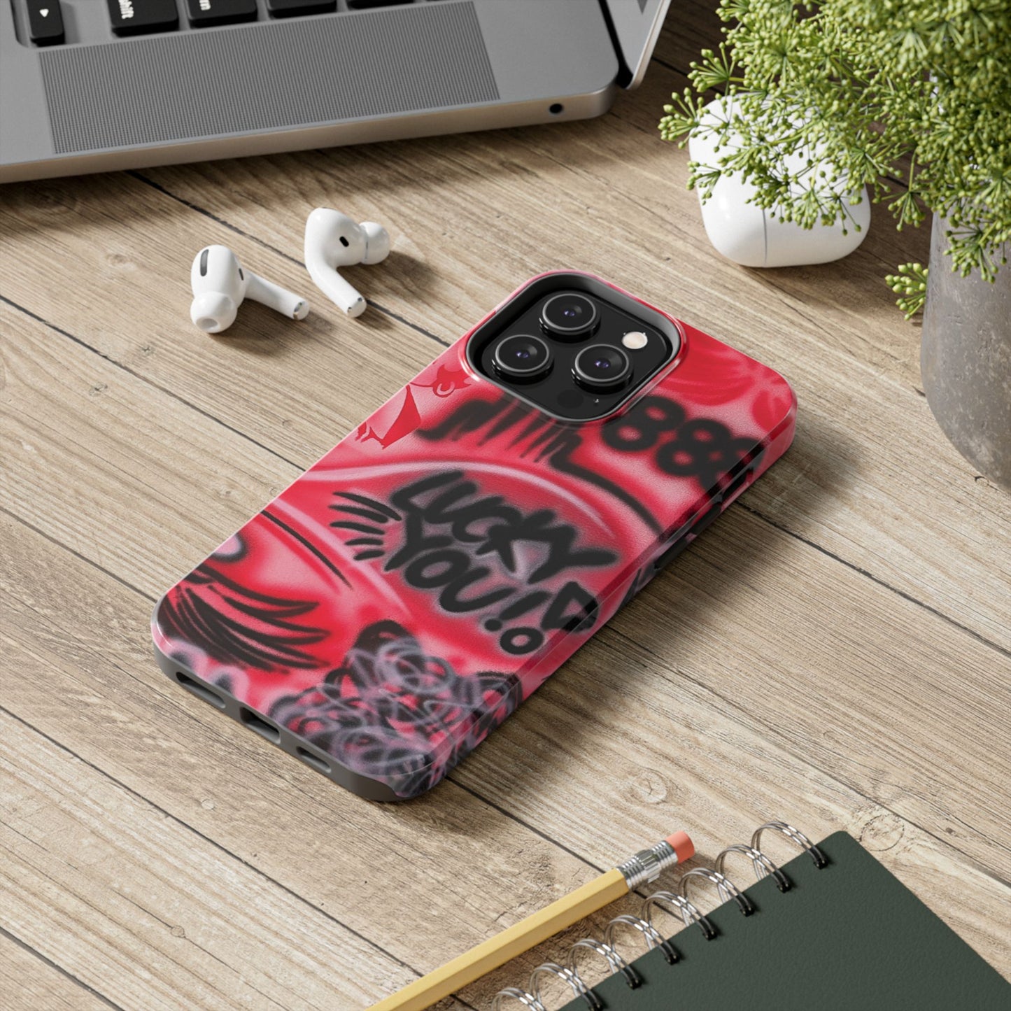 "LUCKY YOU! PT. 2" airbrush iPhone case