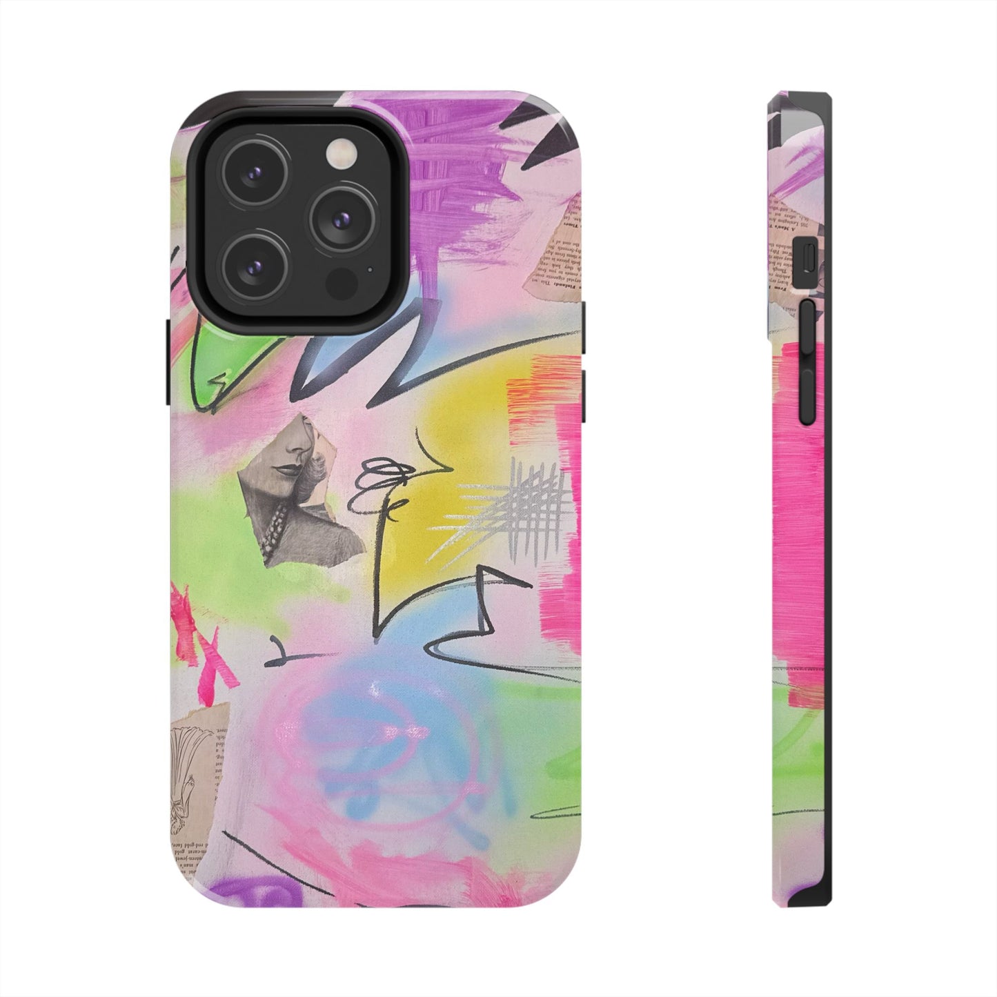 "pastel static" airbrush iPhone case