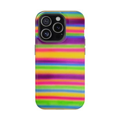 MagSafe "colorful stripes" airbrush iPhone case