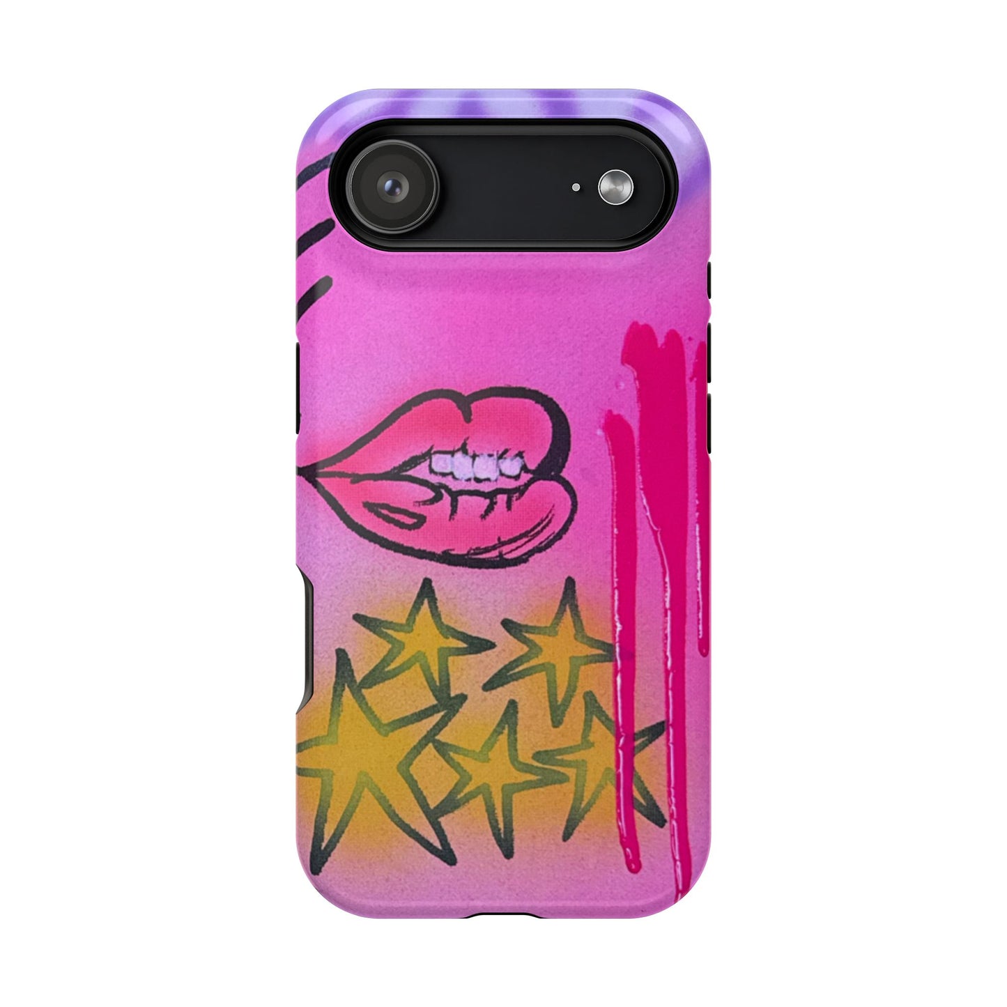 MagSafe "star drip" airbrush iPhone case