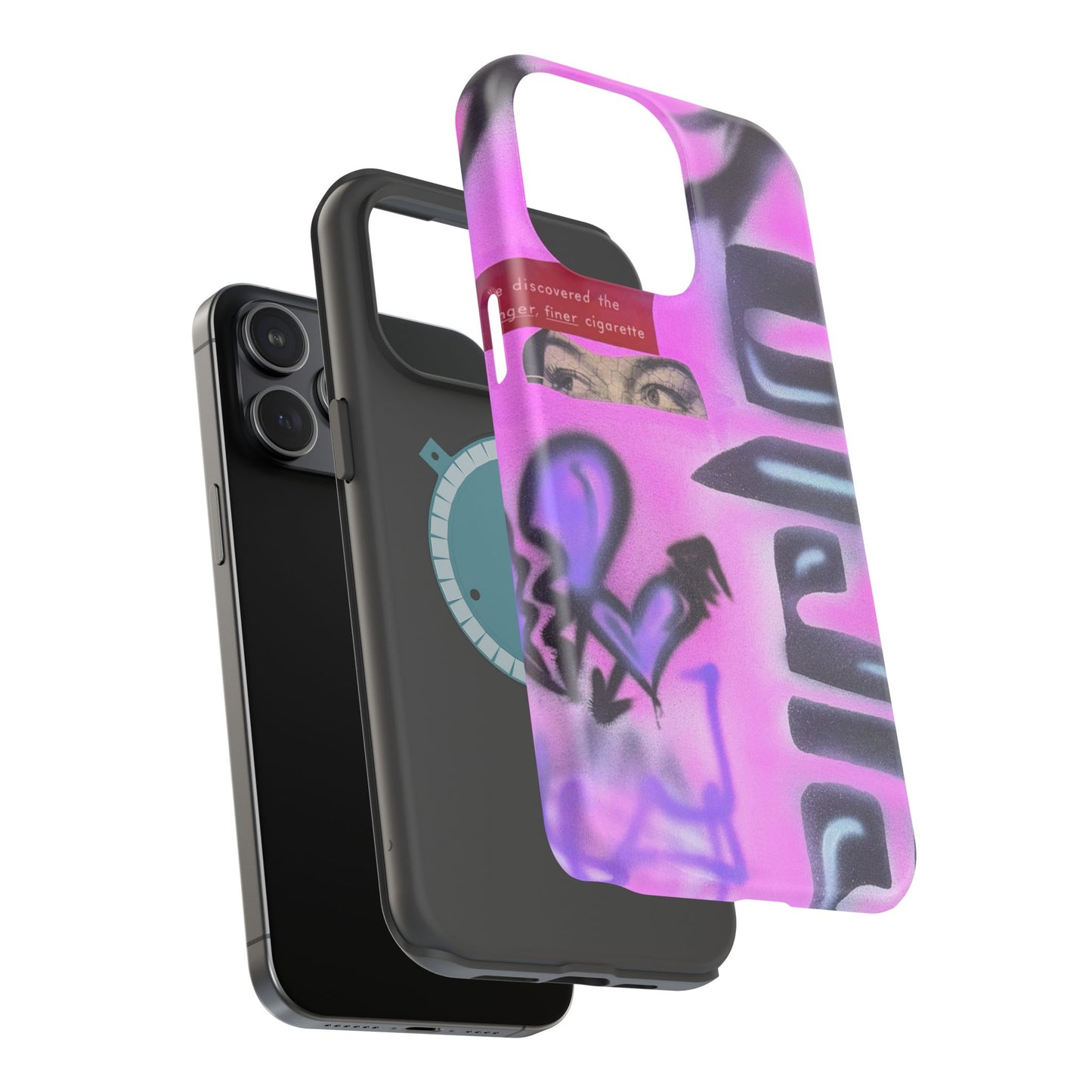 MagSafe "purple princess" airbrush iPhone case