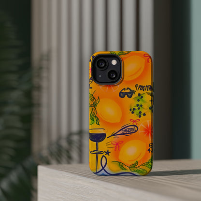 MagSafe Airbrush iPhone Hülle „citrus coastline“