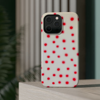 MagSafe "vanilla cherry polka dot" airbrush iPhone case