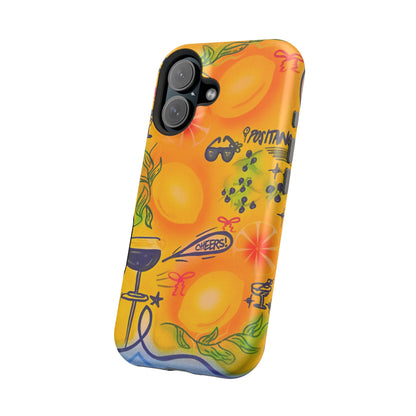 MagSafe Airbrush iPhone Hülle „citrus coastline“