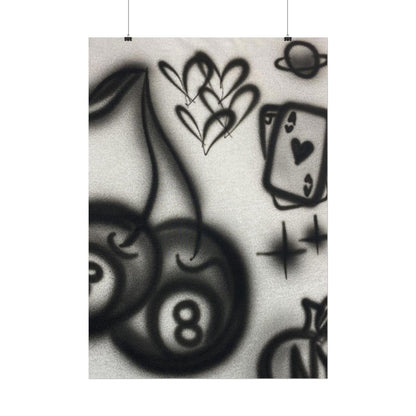 "hidden ace" airbrush rolled print