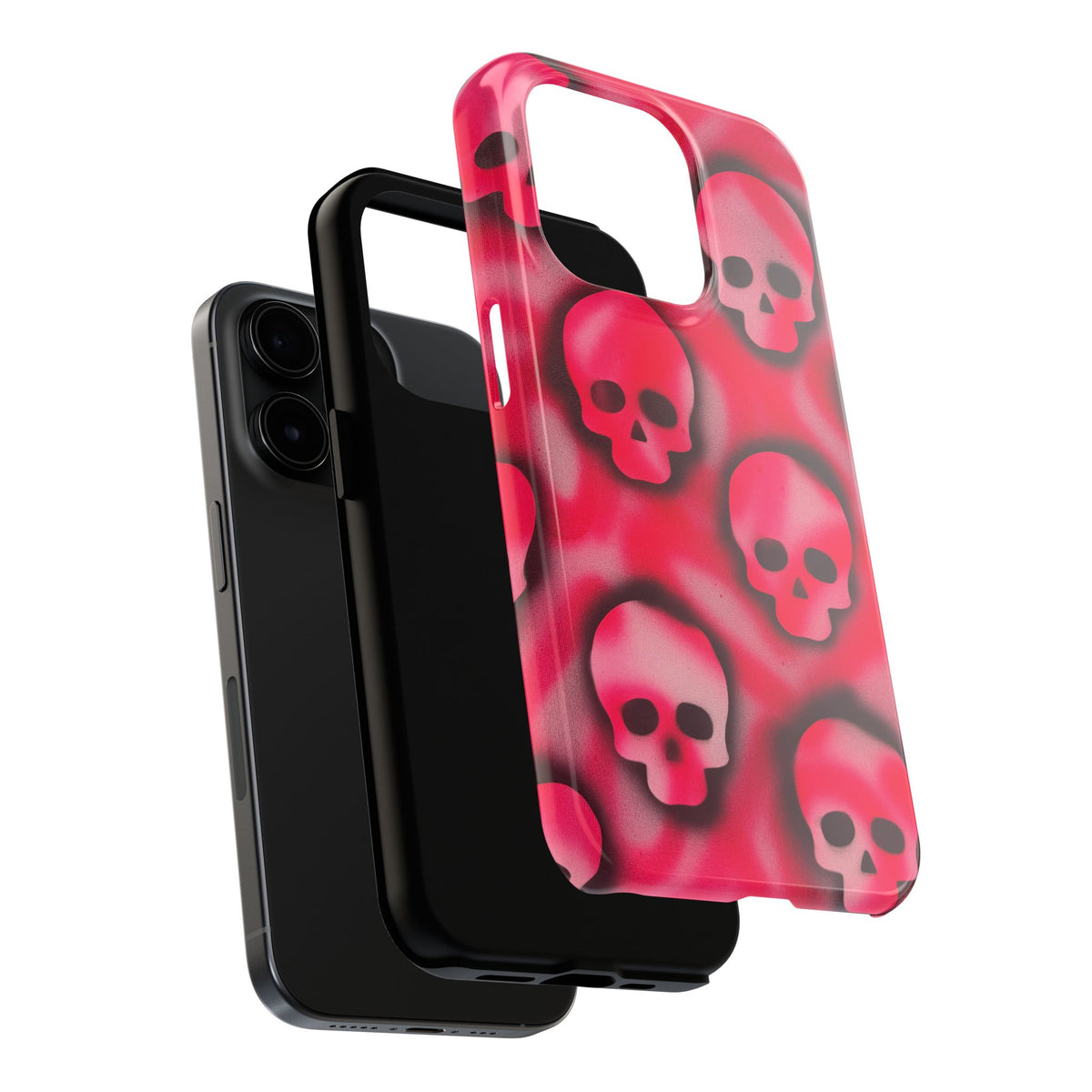 "pink skully" airbrush iPhone case