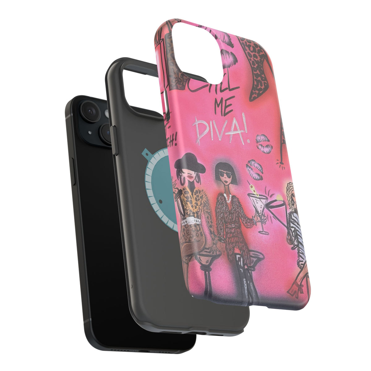 MagSafe "party diva" airbrush iPhone case