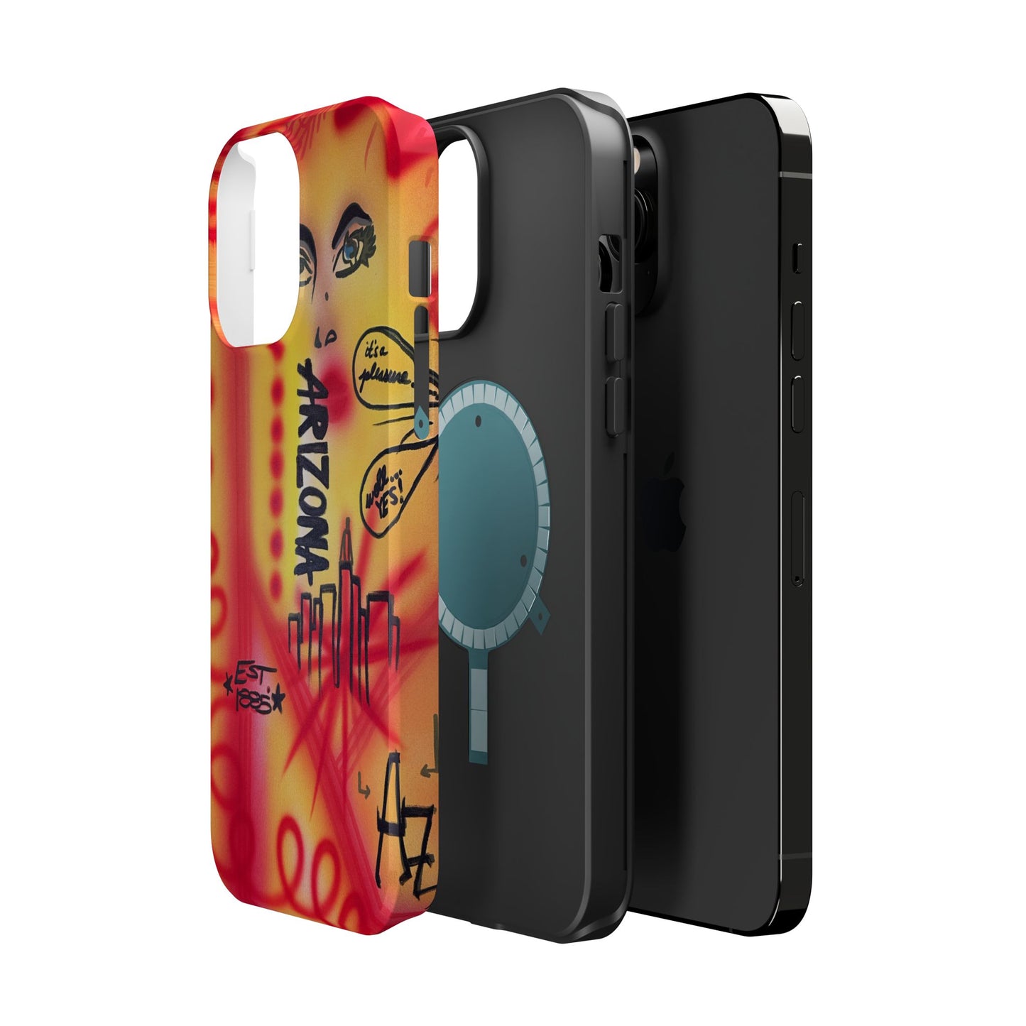 MagSafe "tempe, az" airbrush iPhone case