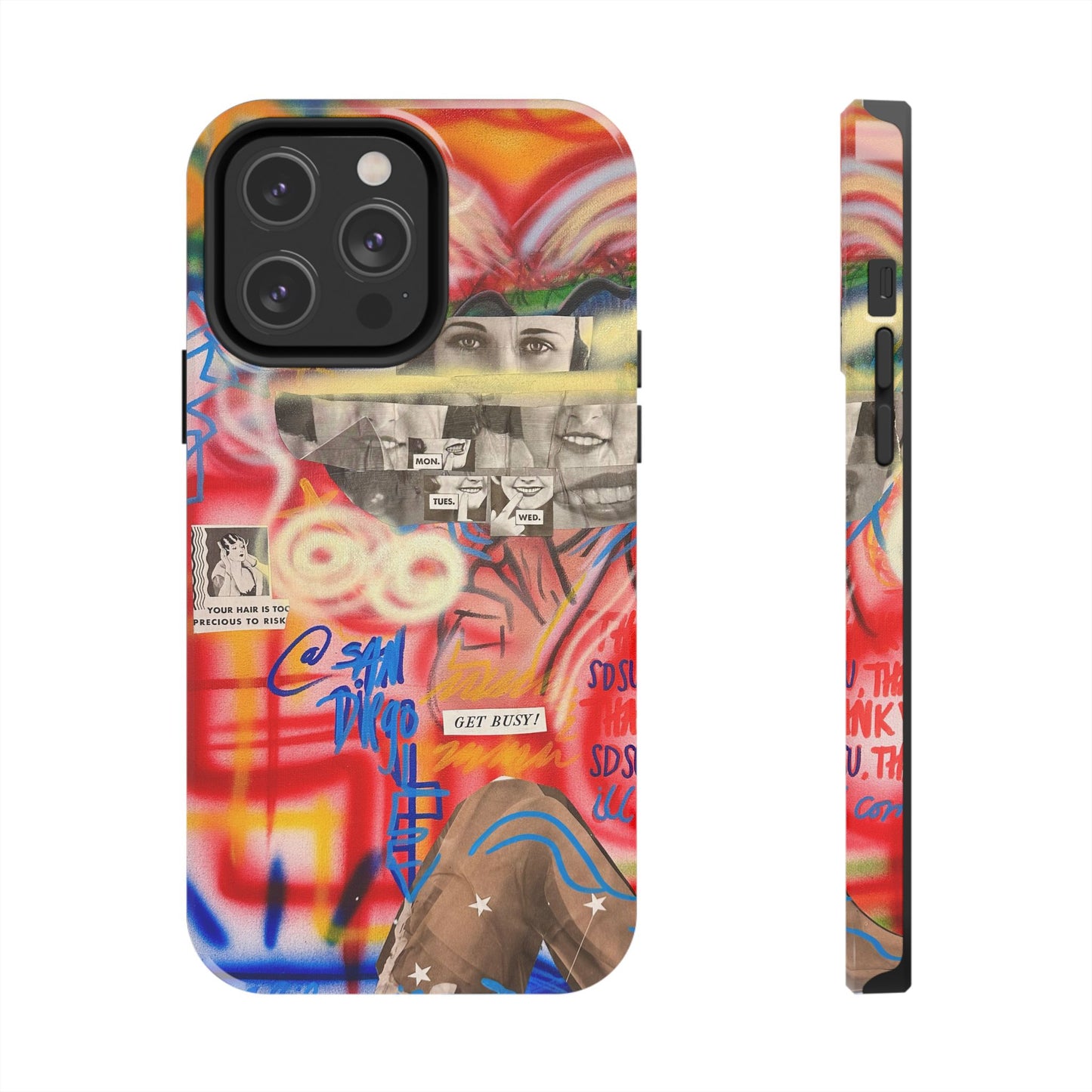 "get busy!" airbrush iPhone case