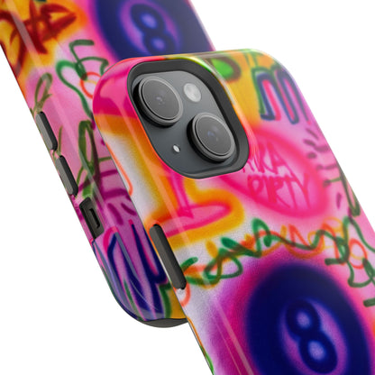 MagSafe "farbenfrohes Chaos" Airbrush-iPhone-Hülle