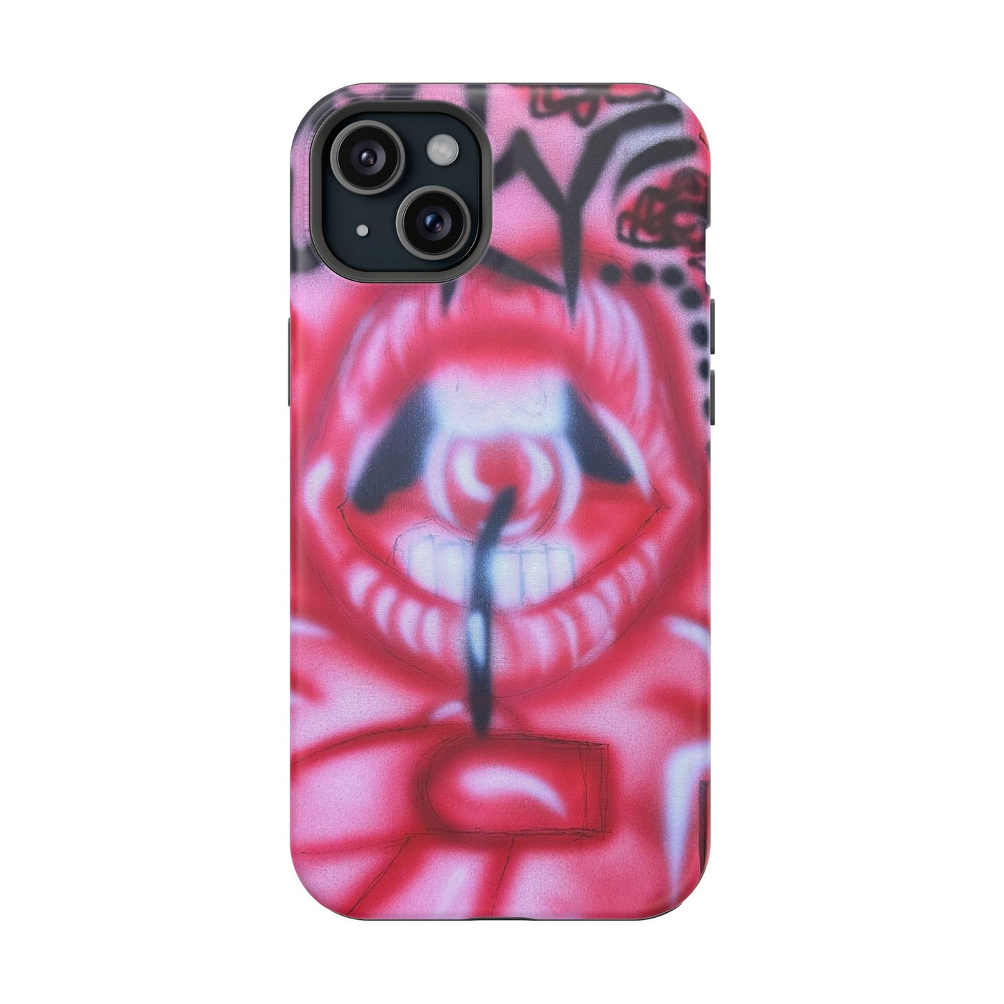 MagSafe "be happy, go lucky" Airbrush-iPhone-Hülle