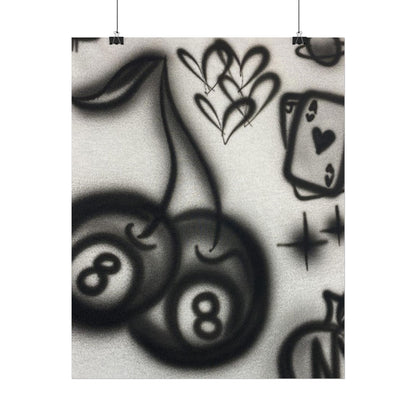 "hidden ace" airbrush rolled print