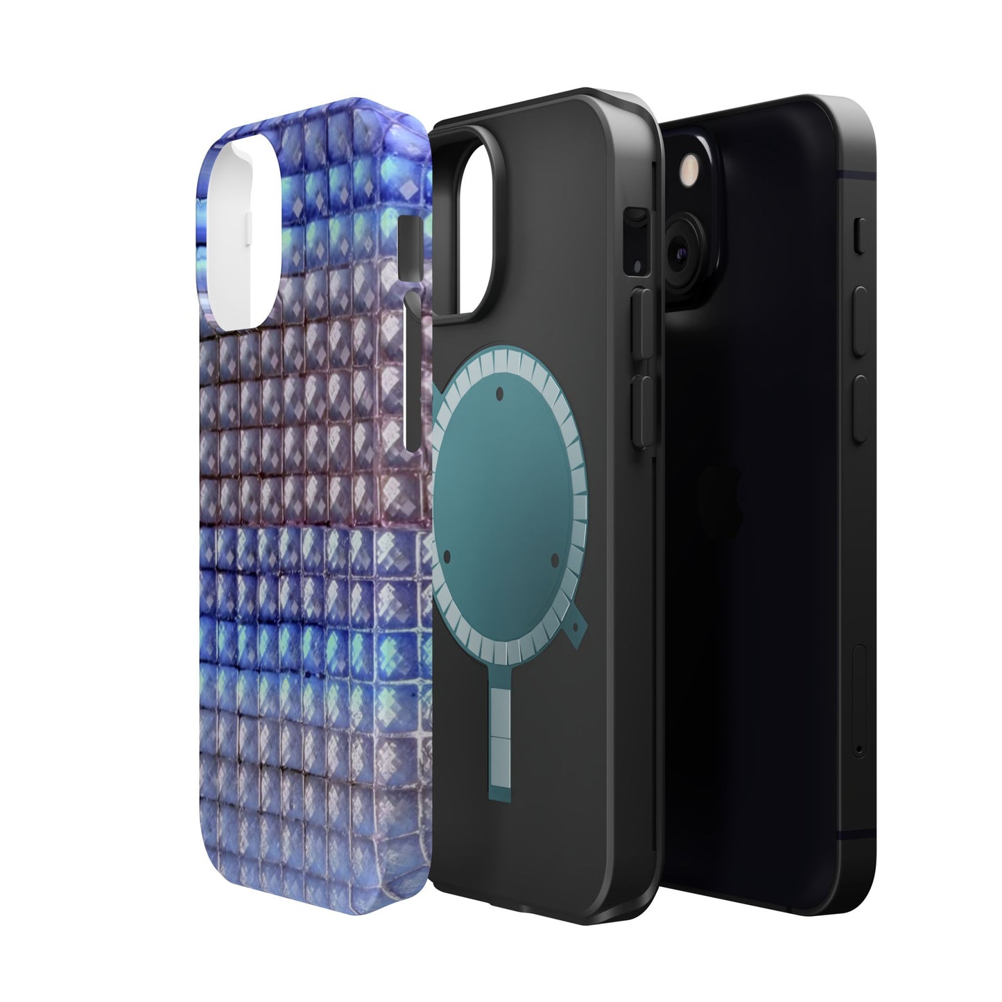 MagSafe "blue studs" airbrush iPhone case