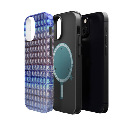 MagSafe "blue studs" airbrush iPhone case