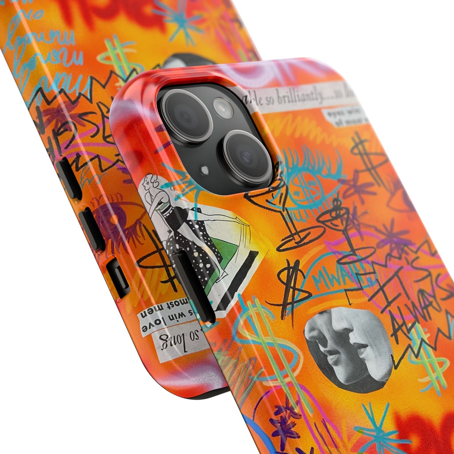 "young, rich, hot!" airbrush iPhone case